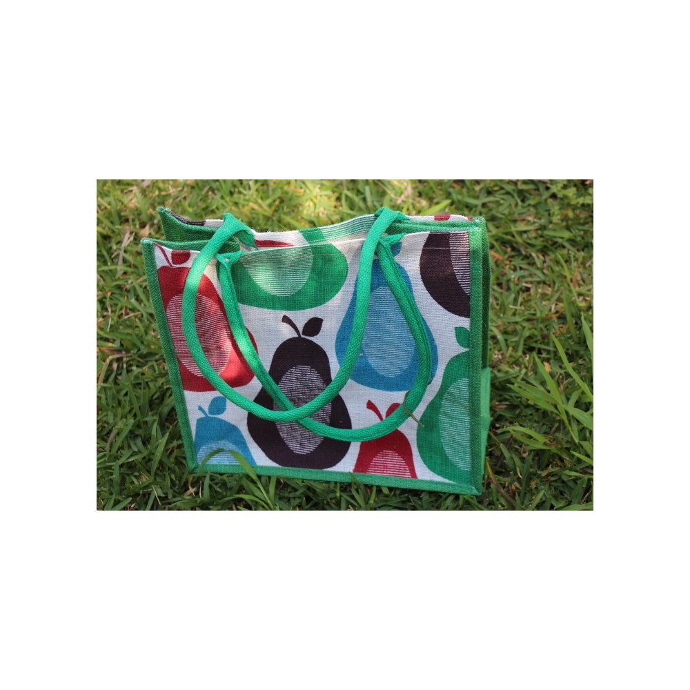 Jute Designer Bag (Fruit Design) - 34X34X20