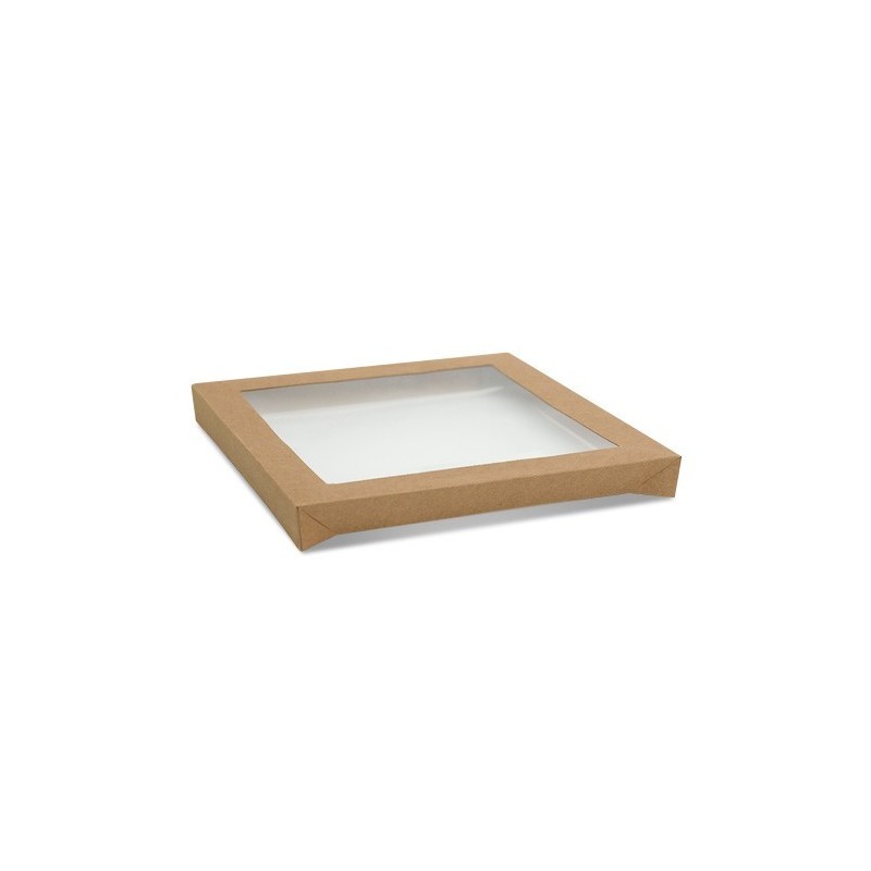 Clear Window Catering Tray Lid  Medium 250x250x30  100 pcs