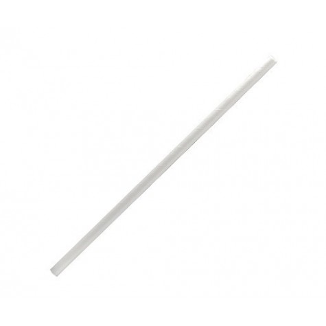 Cocktail Paper Straw White  2500 pcs