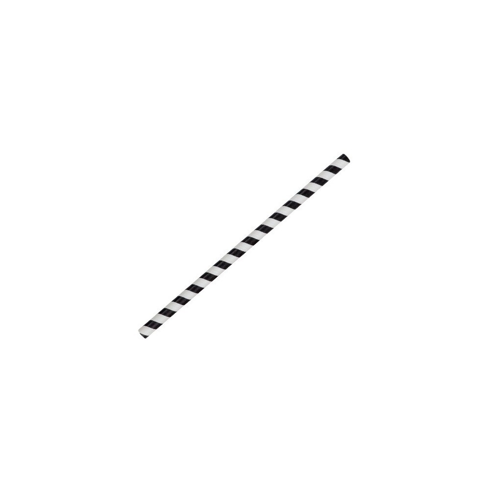 Jumbo Paper Straw Black Stripe  2500 pcs