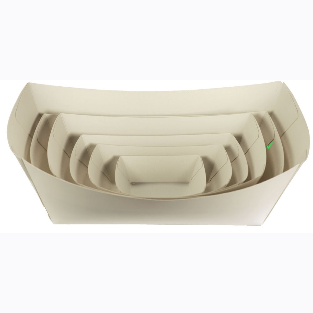 Takeaway White Cardboard Large Tray 170x95x55  400 pcs