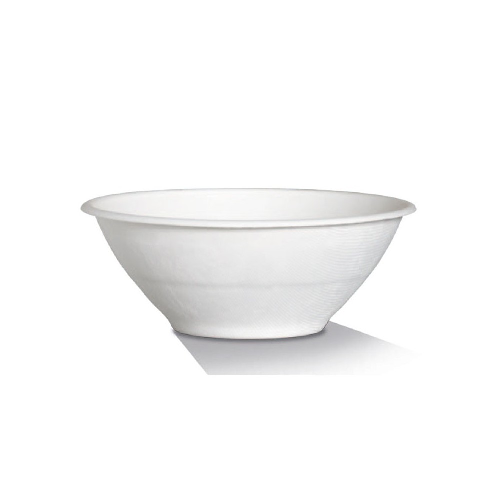 40oz Sugarcane Bowl White - Universal Lid Option  500 pcs