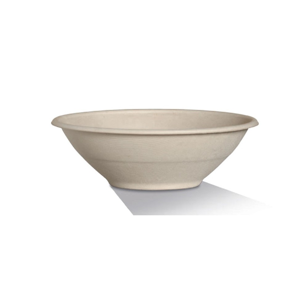 32oz Sugarcane Bowl Natural Brown - Universal Lid Option  500 pcs