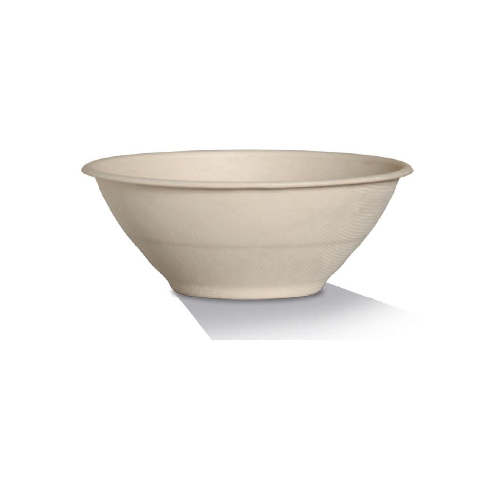 40oz Sugarcane Bowl Natural Brown - Universal Lid Option  500 pcs