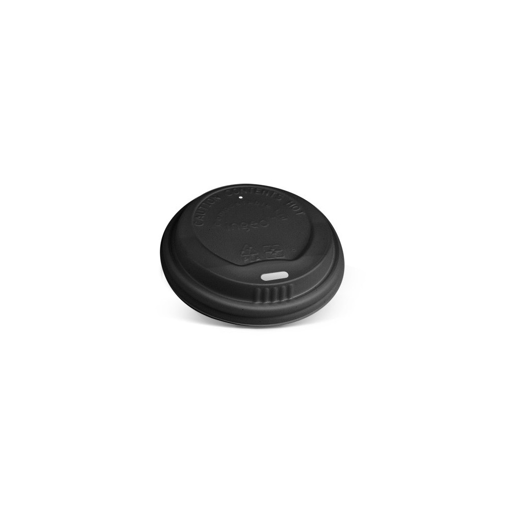 90mm Compostable Black Hot & Cold Lids for 8 12 16oz  1000 pcs