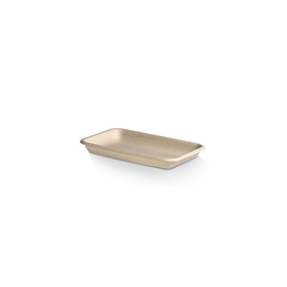 212x150x24 Fruit Produce Tray Brown Sugarcane Bagasse  500 pcs