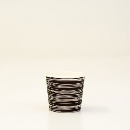 4oz Single Wall Coffee Cup 1000pc- Black Swirl Print