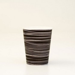 8oz Single Wall Coffee Cup 1000pc - Black Swirl Print