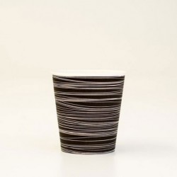 8oz SW one-lid-fits-all Coffee Cup 1000pc- Black Swirl Print
