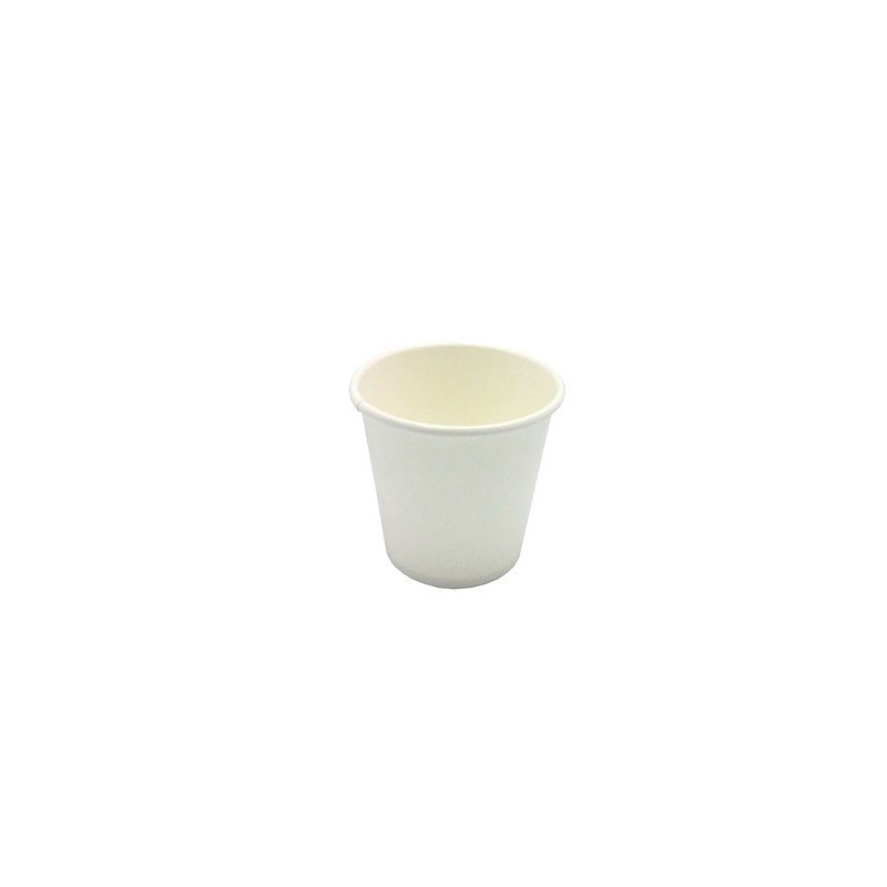 4oz Single Wall Coffee Cup 1000pc - Plain White