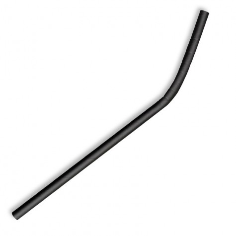 6mm Black Bendy Bio Straws - FSC Certified Paper  2500 pcs