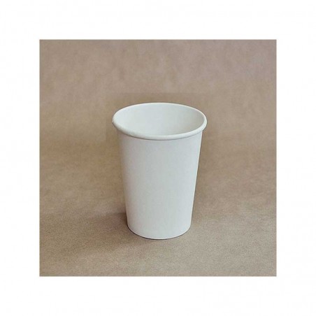 10oz Single Wall Coffee Cup 1000pc - Plain White