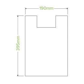 8L Bioplastic Checkout Bag - 20 blocks of 100 - Green  2000 pcs