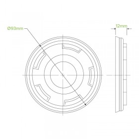PLA Lid for 8oz BioBowls - Opaque  1000 pcs