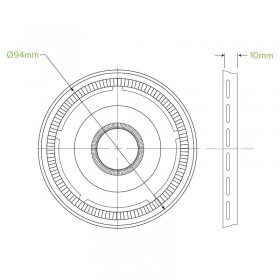 PP Lid for 8oz Hot & Cold Bio Cup - Clear  1000 pcs