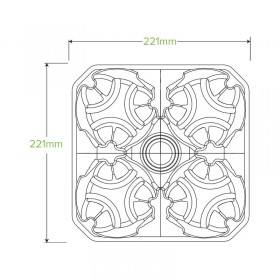 4 Cup Natural Coffee Cup Carry Tray  300 pcs