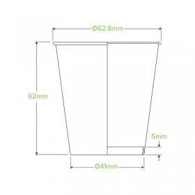 4oz Single Wall PLA Coffee Cup White  2000 pcs