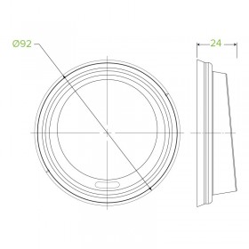 Lid for 8(90mm) 12 16 & 20oz BioPak Cup PLA  1000 pcs
