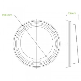 Lid for 6 8 10 & 12oz (80mm) BioPak Cup PS Black  1000 pcs