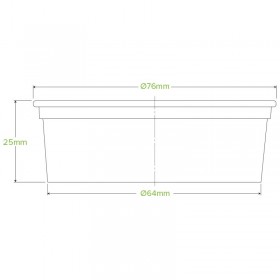 60ml Bioplastic Sauce Cup Clear  2000 pcs