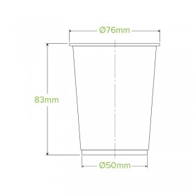 200ml cup - BioPak branded clear  2000 pcs