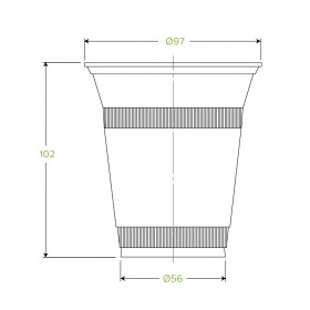 360ml Clear Bioplastic Cup  1000 pcs