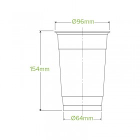 700ml Clear Bioplastic Cup  1000 pcs