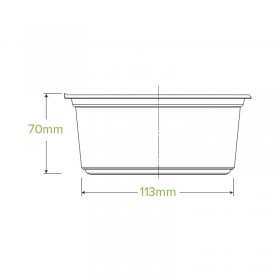 700ml Clear Bioplastic Wide Salad Bowl - 143mm  600 pcs