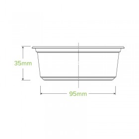 240ml Ingeo Bioplastic Salad/Fruit Bowl Clear Deli Container  500 pcs