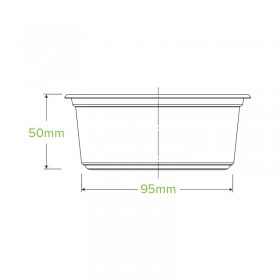 360ml Ingeo Bioplastic Salad/Fruit Bowl Clear Deli Container  500 pcs