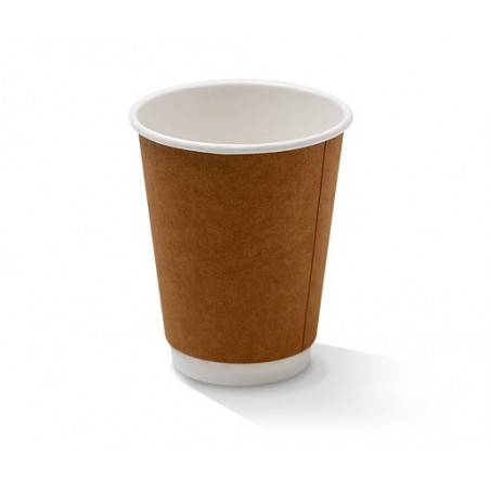 12oz Double Wall Coffee Cup KRAFT PE  500 pcs