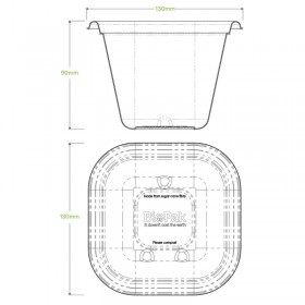 630ml Sugarcane TakeAway Base Natural Takeaway Container