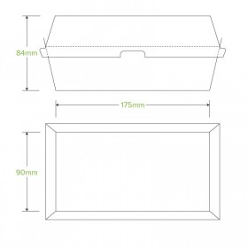 Regular Snack Box - 175 x 90 x 84mm - FSC Certified - 200 pcs