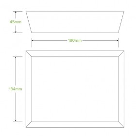 Cardboard Tray 180 x 134 x 45mm - FSC Certified - 250 pcs