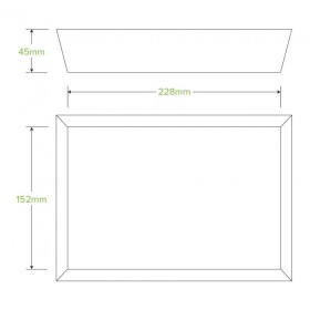 Cardboard Tray 228 x 152 x 45mm - FSC Certified - 250 pcs