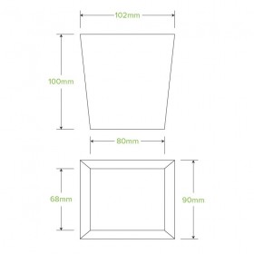26oz Noodle Box - 80 x 68 x 100mm - FSC Certified - 500 pcs
