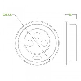 4oz White Plastic Sipper Lids - 1000 pcs
