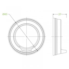 PS Sipper Lids for 6,8,10 & 12oz(80mm) - BLACK - 1000 pcs