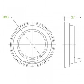 PS Sipper Lids for 8oz(90mm), 12, 16 & 20oz - BLACK - 1000 pcs