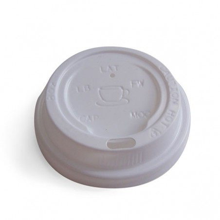 8oz Coffee Cup Lid White x 1000pcs