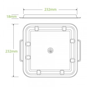 Lids for 3 Compartment Bio Asian Takeaway Box - NATURAL - 300 pcs