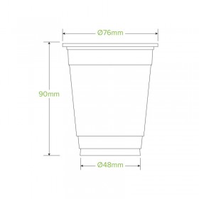 250ml cup - BioPak clear  2000 pcs