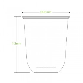 500ml Tumbler BioCups - BioPak clear  1000 pcs