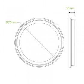 Clear Flat lid - no hole - for 60ml sauce and 150-280ml cup  1000 pcs