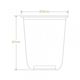 250ml Tumbler BioCups - BioPak clear  1000 pcs