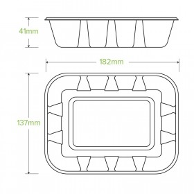 500g produce trays - natural  500 pcs