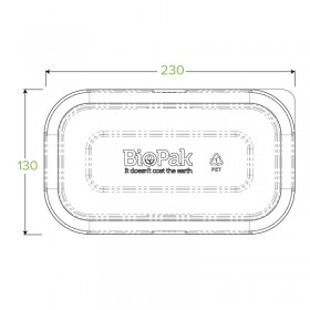 PET Dome Lid for 750 & 1000ml Bases - Cold Use only  500 pcs