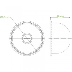 Dome Clear Bio Lid - x-Hole - for 300-700ml Cups  1000 pcs