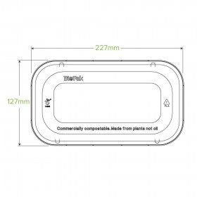 Bioplastic Dome Lid for 750 & 1000ml Bases  500 pcs