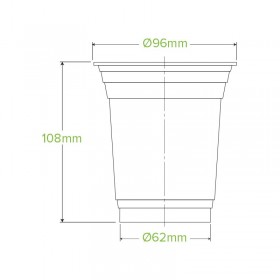 420ml Clear Bioplastic Cup  1000 pcs